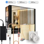 Tunable white LED strip kit 24V COB with remote, controller and power supply adjustable 2700K–6500K